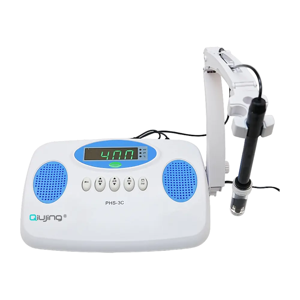 Qiujing IP54 Kalis Habuk Transmisi Bluetooth Wayarles 4 Mematuhi Piawai Meter PH Atas Bentch Kalis Percikan PHS-3C
